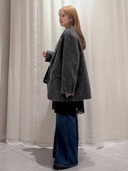 美品　BABYLONE シャギージャケットコート　ジャコット BABYLONE（バビロン）の「シャギージャケットコート（テーラード