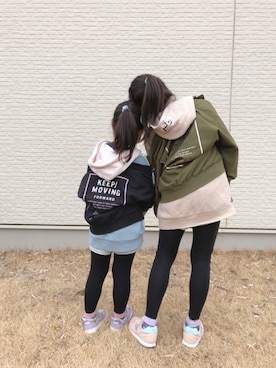 「TEG TEG（テグテグ）のアイテム」を使った、riinanaさん（キッズ・128cm）の冬コーディネート