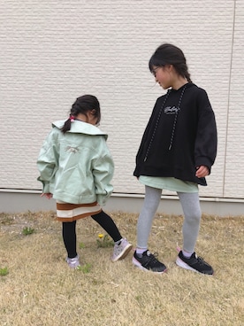 「年長さん」｜riinanaさん（キッズ・130cm）の春コーディネート