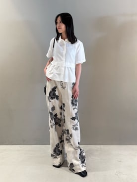 「フラワープリント」｜Shimakawa_TOMORROWLANDさん（レディース・163cm）の夏コーディネート