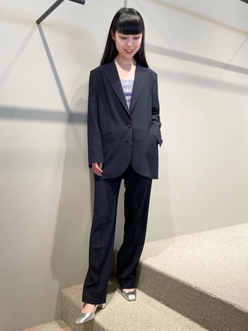 セール】シアサッカー オーバーシングルジャケット（ダウンジャケット