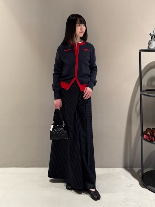 2024・2025AW ストライプギャバ ラップロングスカート BACCA 2024・2025AW ストライプギャバ ラップロングスカート BACCA