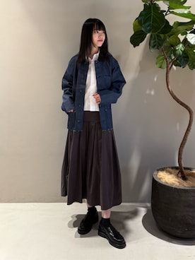 「アイテム（ダッフルコート）」を使った、Shimakawa_TOMORROWLANDさん（レディース・163cm）の秋コーディネート