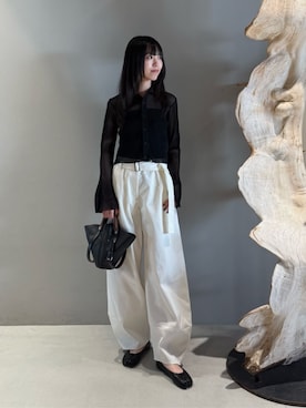 BACCA（バッカ）の「リネン ハイウエストストレートパンツ