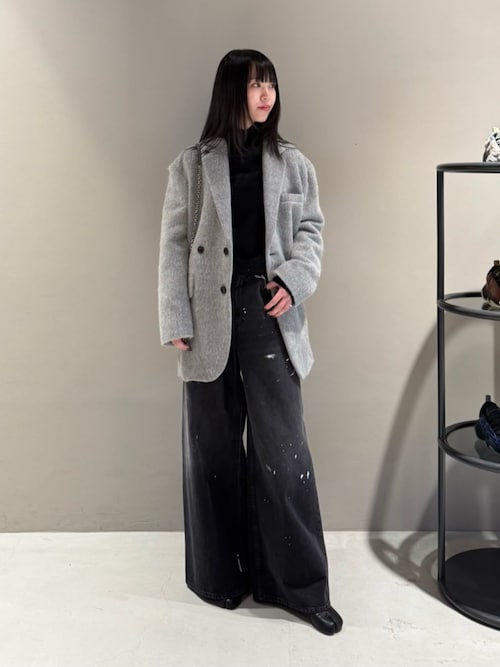 セール】アルパカシャギー オーバーサイズドジャケット（ダウン