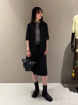 新品 プリーツスカート & ハーフスリーブシャツ 　春夏コーデ ハーフスリーブシャツ」のレディース人気ファッションコーディネート