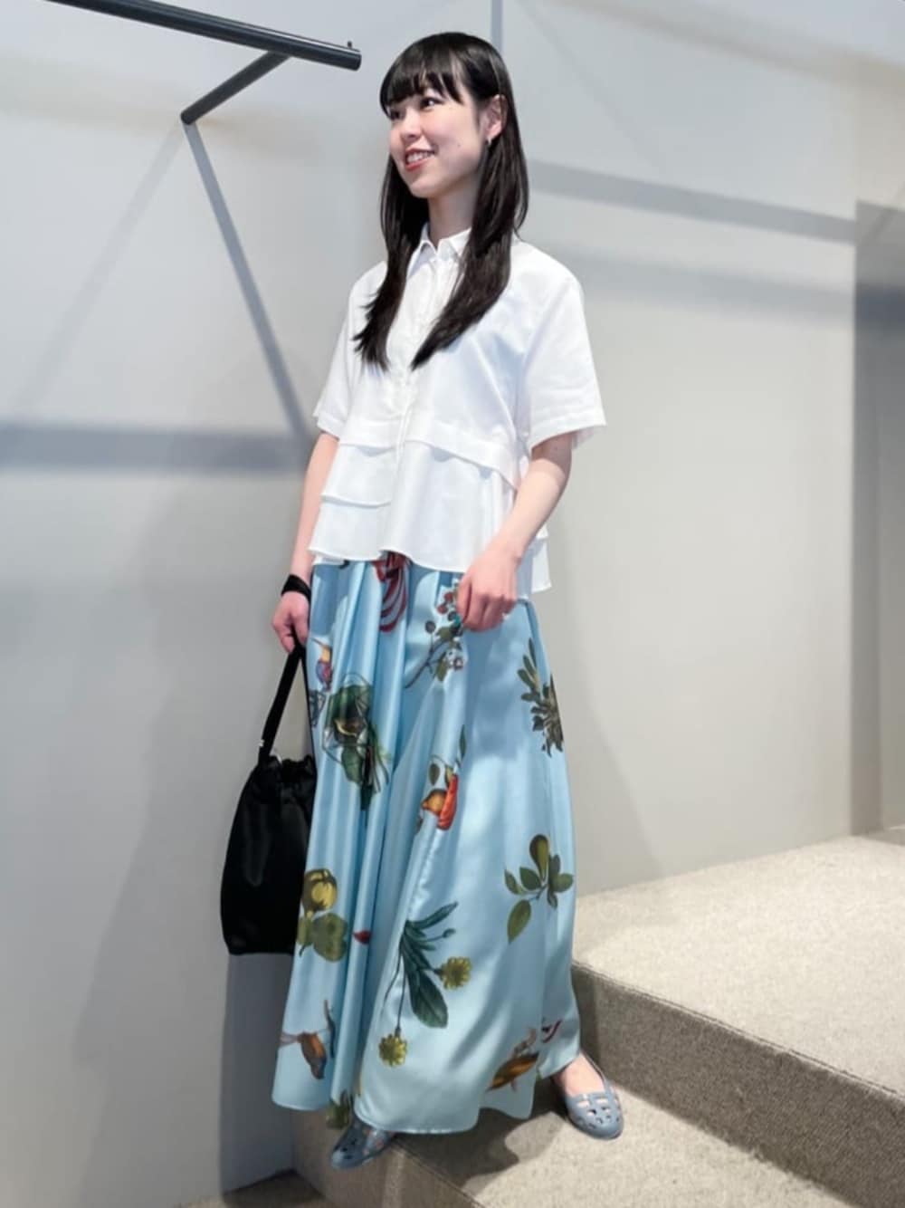 アロハ❣️ CABaN BIRD SINGING シルク フレアスカート caban（キャバン）の「BIRD SINGING シルク フレアスカート