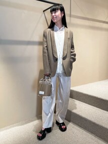 Edition リネン パナマドレスジャケット オリーブベージュ EDITION