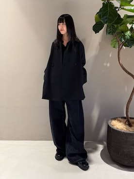 「アイテム（ピーコート）」を使った、Shimakawa_TOMORROWLANDさん（レディース・163cm）の秋コーディネート