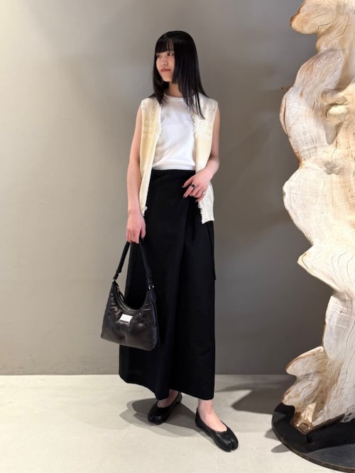 レザレクション　黒ラップスカート　XS Punk Black Slit Metal Long Skirt / スカート【DARK IN LOVE