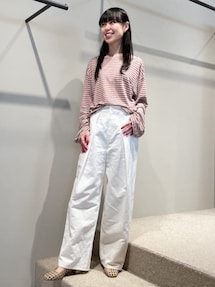 リネンボーダー ショートカットソー　BACCA 楽天市場】【SALE／40%OFF】リネンボーダー ショートカットソー