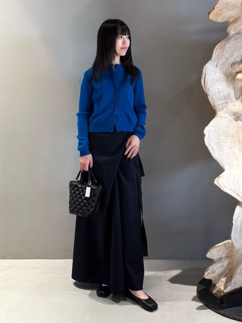 BACCA ストライプ ギャバ ラップ ロング スカート ストライプギャバ ラップロングスカート（スカート）｜BACCA