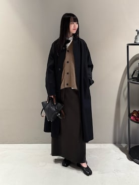 「EDITION（エディション）のアイテム」を使った、Shimakawa_TOMORROWLANDさん（レディース・163cm）の冬コーディネート