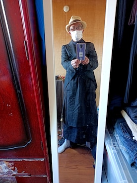 「Y's（ワイズ）のアイテム（その他パンツ）」を使った、薮内裕人さん（メンズ・169cm）の冬コーディネート