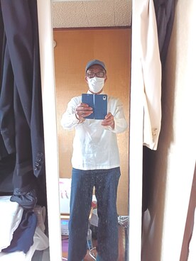Gu ジーユー のスラックス ブルー系 を使ったメンズ人気ファッションコーディネート Wear