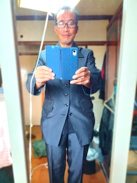 「アイテム（スーツジャケット、シルバー系）」を使った、薮内裕人さん（メンズ・169cm）の夏コーディネート