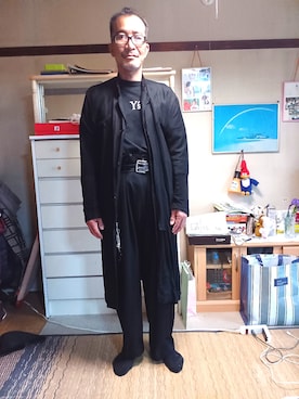 「Y's（ワイズ）のアイテム（ジャケット/アウター）」を使った、薮内裕人さん（メンズ・169cm）の春コーディネート
