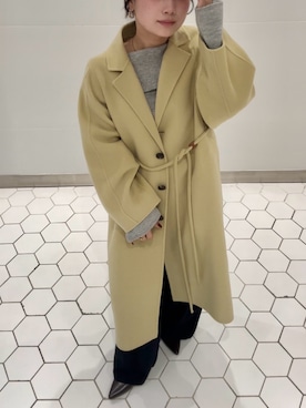 「アイテム（その他アウター、イエロー系）」を使った、doudouyunaさん（レディース・157cm）の秋コーディネート