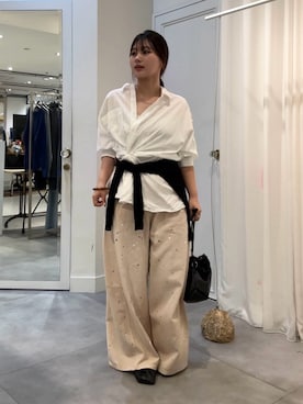 「DouDou（ドゥドゥ）のアイテム（パンツ）」を使った、doudouyunaさん（レディース・158cm）の秋コーディネート