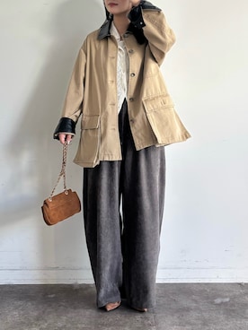 「アイテム（カバーオール）」を使った、doudouyunaさん（レディース・157cm）の秋コーディネート