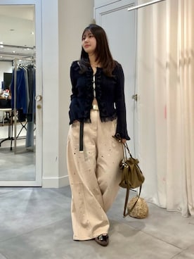 「DouDou（ドゥドゥ）のアイテム（パンツ）」を使った、doudouyunaさん（レディース・158cm）の秋コーディネート