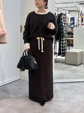 「カシミヤ」｜「アイテム（アクセサリー）」を使った、doudouyunaさん（レディース・157cm）の秋コーディネート