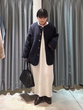 「DouDou（ドゥドゥ）のアイテム（その他アウター）」を使った、doudouyunaさん（レディース・157cm）の冬コーディネート
