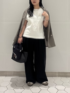 「DouDou（ドゥドゥ）のアイテム（バッグ）」を使った、doudouyunaさん（レディース・158cm）の春コーディネート