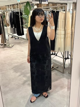 「レイヤードstyle」｜「アイテム（ワンピース/ドレス）」を使った、doudouyunaさん（レディース・157cm）の春コーディネート