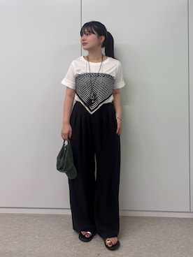 「DouDou（ドゥドゥ）のアイテム（アクセサリー）」を使った、doudouyunaさん（レディース・158cm）の夏コーディネート