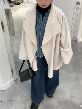 「DouDou（ドゥドゥ）のプラットフォームローファー（ブーツ）」を使った、doudouyunaさん（レディース・157cm）の秋コーディネート