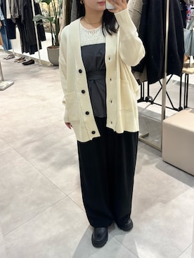 「DouDou（ドゥドゥ）のプラットフォームローファー（ブーツ）」を使った、doudouyunaさん（レディース・157cm）の秋コーディネート