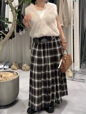 「アイテム（タンクトップ）」を使った、doudouyunaさん（レディース・157cm）の秋コーディネート