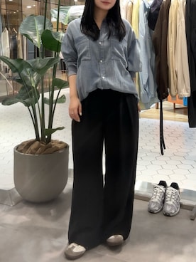 「DouDou（ドゥドゥ）のアイテム（パンツ）」を使った、doudouyunaさん（レディース・158cm）の春コーディネート