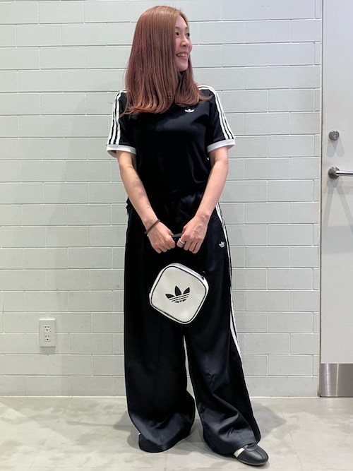 adidas Originals ラッフル スリーストライプス 半袖Tシャツ