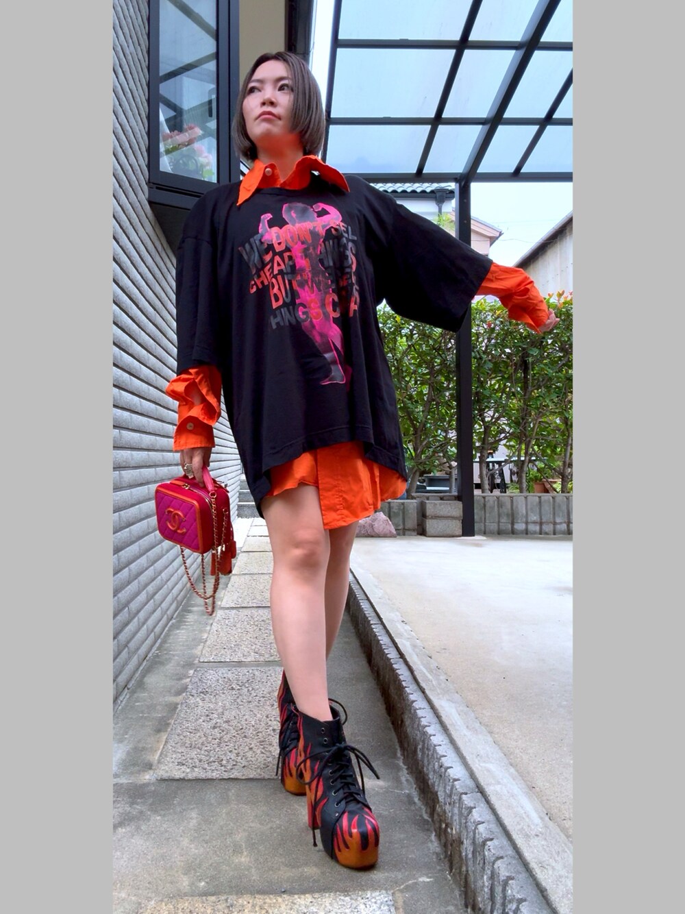 CHANEL ピンクストライプ ロングジャケットkokiさん着用 Kimutaku's second daughter, Koki, wears a Chanel mini dress at her