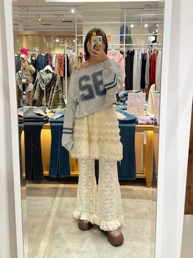 「アイテム（チュニック）」を使った、濱川　ひよりさん（レディース・162cm）の秋コーディネート