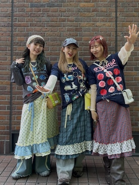 「チェックワンピース」｜濱川　ひよりさん（レディース・162cm）の春コーディネート