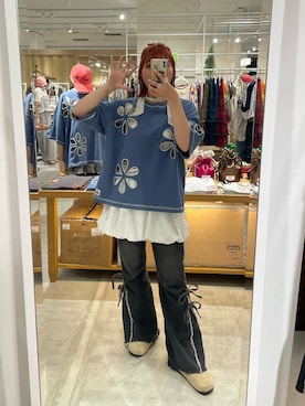 「ドットスカート」｜濱川　ひよりさん（レディース・162cm）の夏コーディネート
