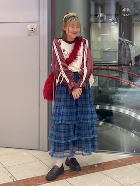 「GRAIN（グレイン）のアイテム（バッグ）」を使った、濱川　ひよりさん（レディース・162cm）の秋コーディネート