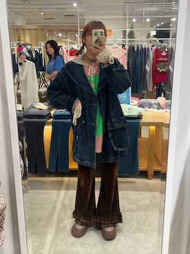 「アイテム（ブルゾン）」を使った、濱川　ひよりさん（レディース・162cm）の秋コーディネート
