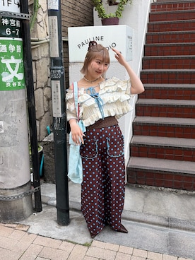 「HELLO.SANFRANCISCO（ハローサンフランシスコ）のアイテム」を使った、濱川　ひよりさん（レディース・162cm）の夏コーディネート