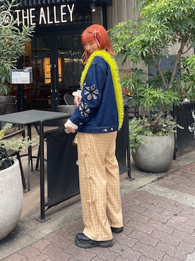 「HELLO.SANFRANCISCO（ハローサンフランシスコ）のアイテム（ジャケット/アウター）」を使った、濱川　ひよりさん（レディース・162cm）の秋コーディネート