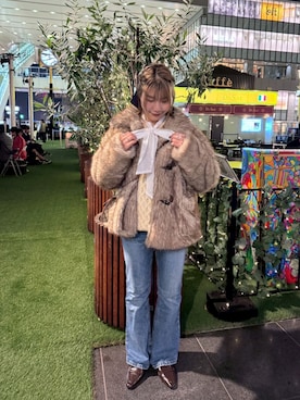 「アイテム（その他アウター）」を使った、濱川　ひよりさん（レディース・162cm）の秋コーディネート