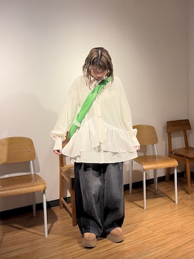 「GRAIN（グレイン）のアイテム」を使った、濱川　ひよりさん（レディース・162cm）の冬コーディネート