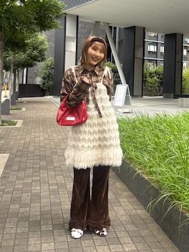 「アイテム（チュニック）」を使った、濱川　ひよりさん（レディース・162cm）の秋コーディネート