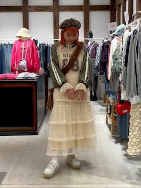 「GRAIN（グレイン）のアイテム（バッグ）」を使った、濱川　ひよりさん（レディース・162cm）の秋コーディネート
