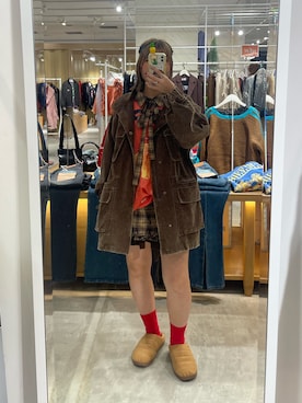 「アイテム（モッズコート）」を使った、濱川　ひよりさん（レディース・162cm）の秋コーディネート