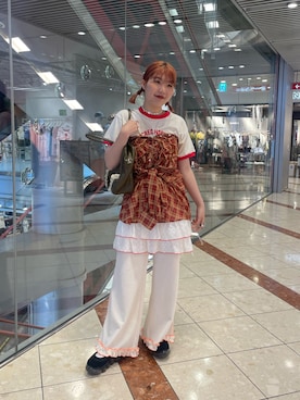 「参戦服」｜濱川　ひよりさん（レディース・162cm）の夏コーディネート