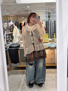 「チェックワンピース」｜濱川　ひよりさん（レディース・162cm）の春コーディネート